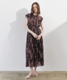 YECCA VECCA ぼかし柄プリーツワンピース