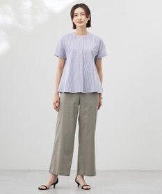 J.PRESS LADIES S 【洗える・抗菌防臭・吸水速乾】サッカージャージー フレンチスリーブ カットソー