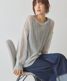 AMERICAN HOLIC モヘアタッチルーズ編みプルオーバー