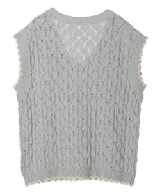 earth music&ecology クロッシェラインニットベスト