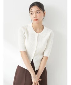 earth music&ecology リブコンパクトカーディガン