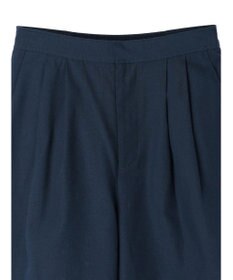 Green Parks 綿麻混タックテーパードパンツ
