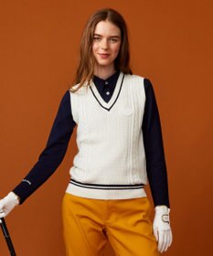 23区GOLF 【WOMEN】【洗える】ニットベスト