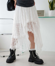 WEGO イレヘムレースロングスカート