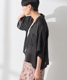 AMERICAN HOLIC 接触冷感シアー開襟半袖シャツ