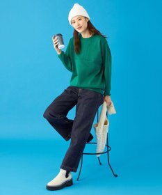 SHARE PARK LADIES 【UVカット・吸水速乾・ストレッチ・軽量・アンチピリング 】ダンボールクルーネックスウェット（S・Mサイズ）