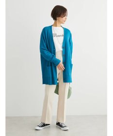 Green Parks もちやわ　Ｖネックミディ丈ニットカーディガン