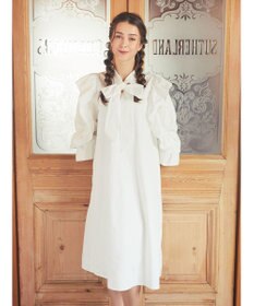 Maison de FLEUR ラッフルボウタイワンピース