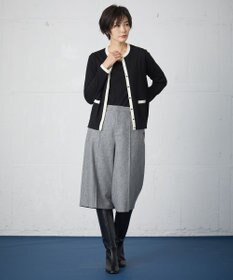 J.PRESS LADIES シャンブレーツイル キュロット パンツ