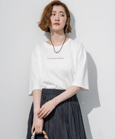 23区 【先行予約】ドロップショルダー メッセージ ロゴTシャツ