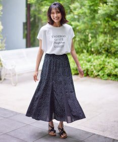 ANY 【洗濯機可能/ウエストゴム】プリントマーメイドスカート