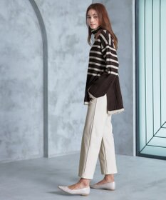 Tiaclasse 【洗える】ハイネックボーダープルオーバー