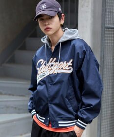 WEGO 【ユニセックス着用ITEM】2WAYフードワッペンスタジャン