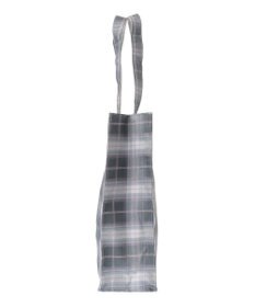 Maison de FLEUR ブランドロゴ刺繍チェックスクエアトート