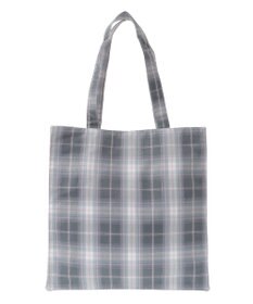 Maison de FLEUR ブランドロゴ刺繍チェックスクエアトート