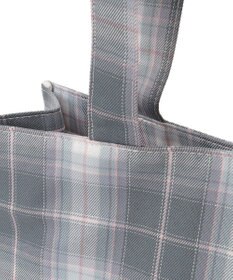 Maison de FLEUR ブランドロゴ刺繍チェックスクエアトート