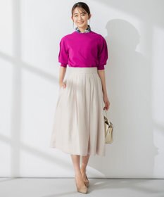 組曲 【セットアップ対応・ウエストゴム仕様】ニュアンスシフォン スカート