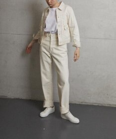 caqu modern classic テーパードデニムパンツ