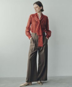 YECCA VECCA 【UVカット/接触冷感/洗える】ベルト付きイージーケアワイドパンツ