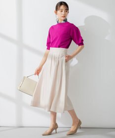 組曲 【セットアップ対応・ウエストゴム仕様】ニュアンスシフォン スカート