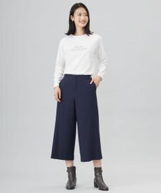J.PRESS LADIES L 【WEB限定カラーあり・洗える】ツムギート flannel ワイド クロップド パンツ
