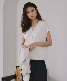 ICB 【洗える】ハイゲージスムース スリーブレスプルオーバー