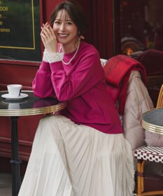 23区 L 【見上愛さん着用/CanCam11月号掲載】パウダリータイプライター プリーツ スカート