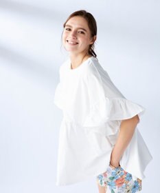 OP／FILA 【Ocean Pacific】らくティブ｜ティアード袖フレアカットソー