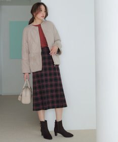 ANY SIS フェイクファーコンビキルティング アウター