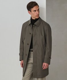 GOTAIRIKU 25年新作/3シーズン対応【防水/軽量/シワになりにくい】メランジカルゼ ステンカラーコート_無地 ベージュ系