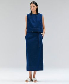 BEIGE， 【洗える・Oggi ８月号掲載】NAVIGLIO / ベルト付きハイウエストデニムスカート