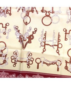 Marca ＜秋の新作＞【Marcaオリジナル】馬具＆ペイズリー 小判 シルクツイル スカーフ