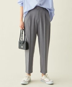 ANY 【6サイズ展開/裏起毛/ウエストゴム】ウォームテーパードパンツ チャコール