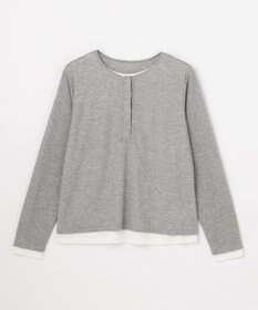 ANY L フェイクレイヤードヘンリーネックプルオーバー