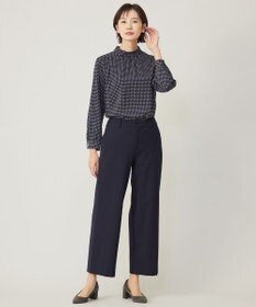 J.PRESS LADIES 【洗える】ポリエステルスエード変形ドットプリント ブラウス