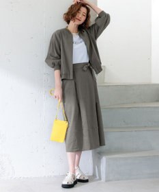 23区 【CLASSY.6月号掲載/洗える】リネンレーヨンストレッチ ブルゾン