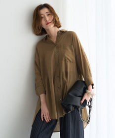 YECCA VECCA リブMIXシアーオーバーシャツ