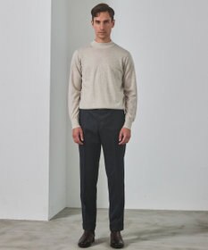 GOTAIRIKU 25年新作【洗える/チクチクしにくい/ピリングしにくい】イタリア糸 ハイゲージ カバーネックニット_WOOL100％