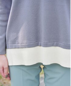 Tiaclasse 【洗える】重ね着風配色ニットチュニック