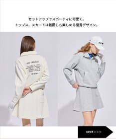 PW CIRCULUS 【WOMEN】ハーフジップ 裏毛スウェットトップス ゴルフウェア レディース