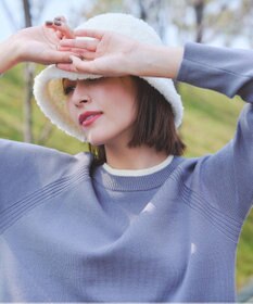 Tiaclasse 【洗える】重ね着風配色ニットチュニック