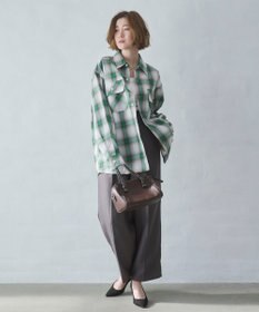 WEGO 【ユニセックス着用ITEM/SMLサイズ展開】オンブレチェックシャツ（LS）