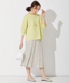 自由区 【洗える】スモールペタルプリント マーメイドスカート