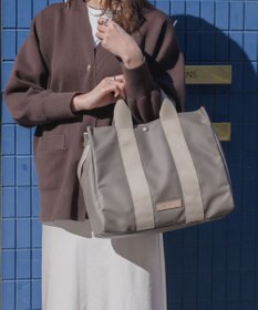 Hekhèr Le Style de Vie 【日本製 / A4サイズ対応 / 2WAY】PUコートコットンキャンバス トートバッグ large