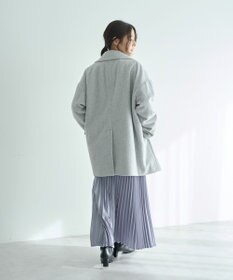 YECCA VECCA ウール混ミドル丈スタンドカラーコート