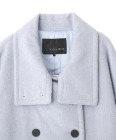 YECCA VECCA ウール混ミドル丈スタンドカラーコート