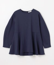 ANY ジョーゼット裏起毛ペプラムプルオーバー