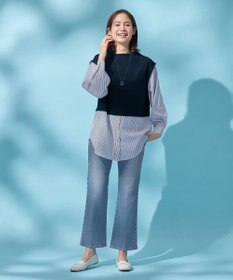 ANY 【洗濯機可/ストレッチ】デニムフレアパンツ