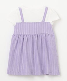 組曲 KIDS 【80-100㎝】レースカットソーコンビ チュニック