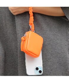 UNBILLION ペルケ perche / 蛍光レザーストラップ付き・チャームポーチショルダー